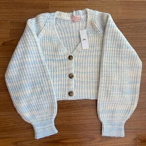 Urban Outfitters Blue and Cream Cardigan